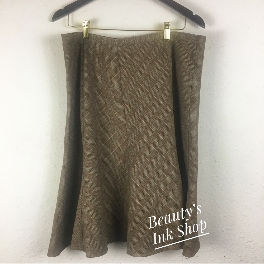 Lane Bryant A-Line Plaid Skirt